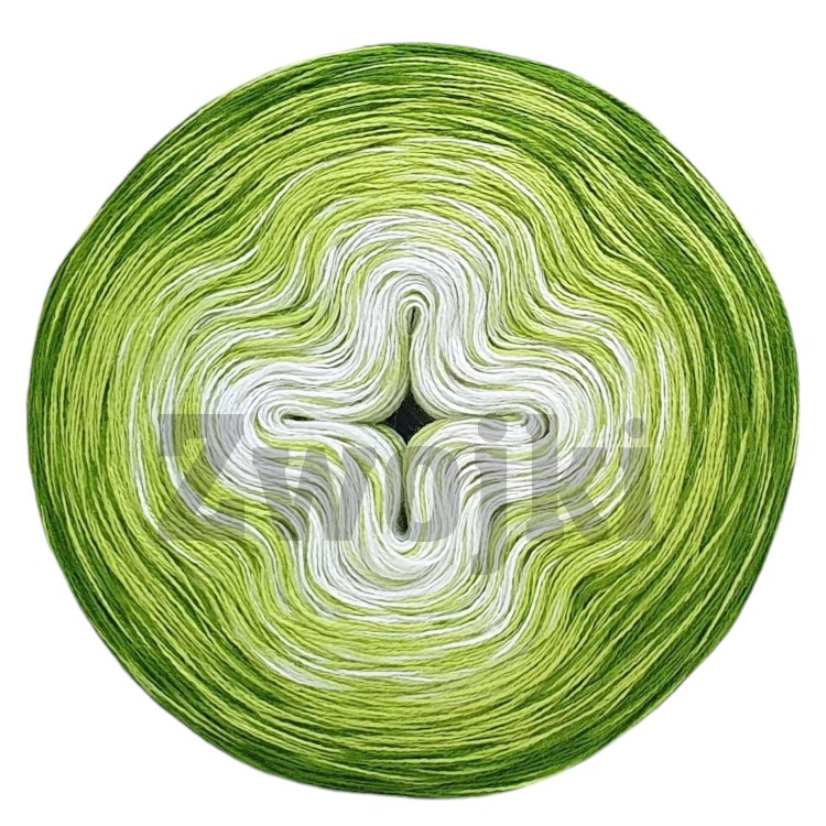 ZWOJEK FL29 -kreda/jasna zieleń/paproć