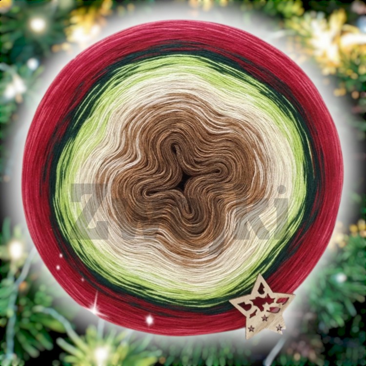 ZWOJEK FL48 - Świąteczne drzewko - orzech/ciepły brąz/ciepły beż/wanilia/jasna zieleń/butelkowa zieleń/burgund/czerwień/arbuz pastel