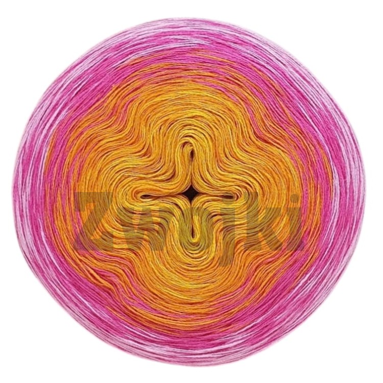 ZWOJEK FL62 - kurkuma/pomarańcz/fuksja/róż