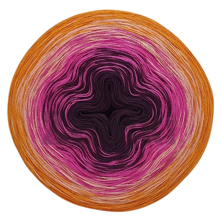 ZWOJEK Less Ba156 - bakłażan/fuksja/brzoskwinia/pomarańcz