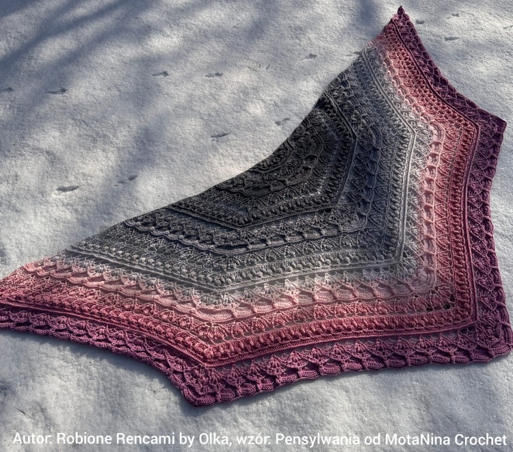 Autor: Robione Rencami by Olka, wzór: Pensylwania od MotaNina Crochet