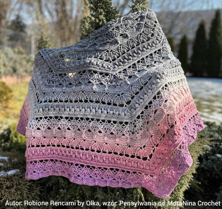 Autor: Robione Rencami by Olka, wzór: Pensylwania od MotaNina Crochet