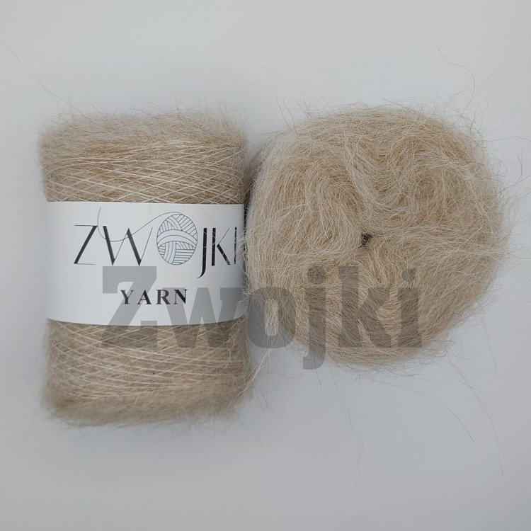 Alpaca Kid Mohair /ciepły beż/  ~500m