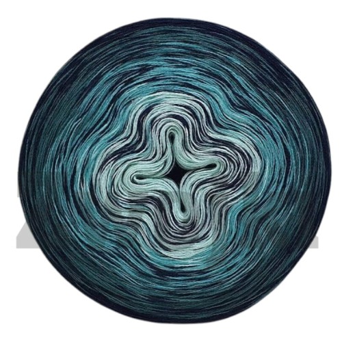 Zwojek Core 4 - W zaczarowanym lesie - Core: navy, Ombre: mięta/szmaragd/ciemny szmaragd