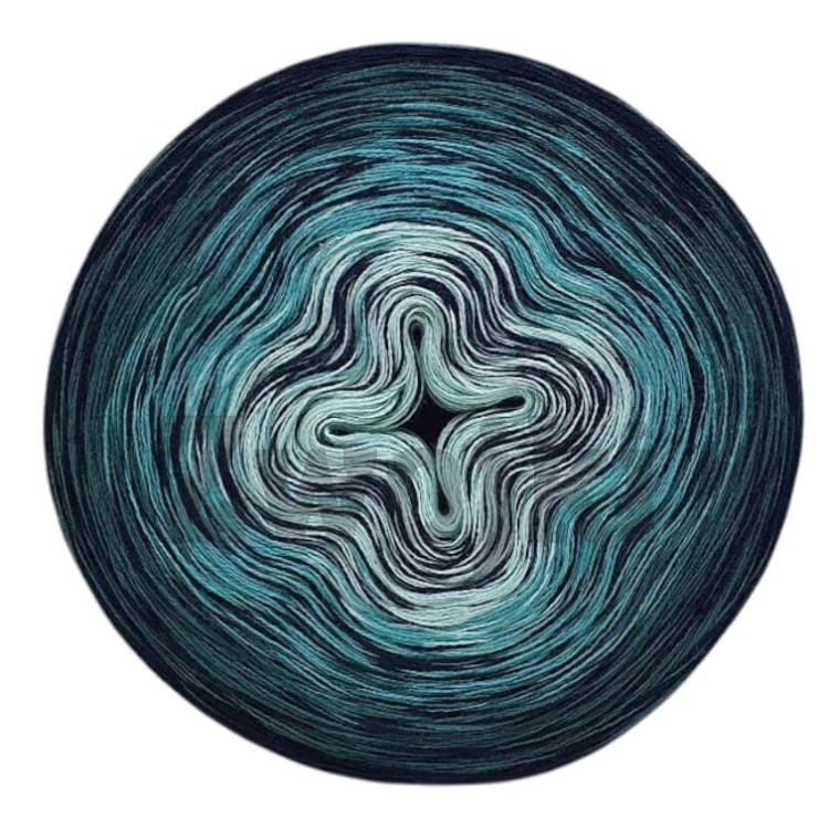 Zwojek Core 4 - W zaczarowanym lesie - Core: navy, Ombre: mięta/szmaragd/ciemny szmaragd