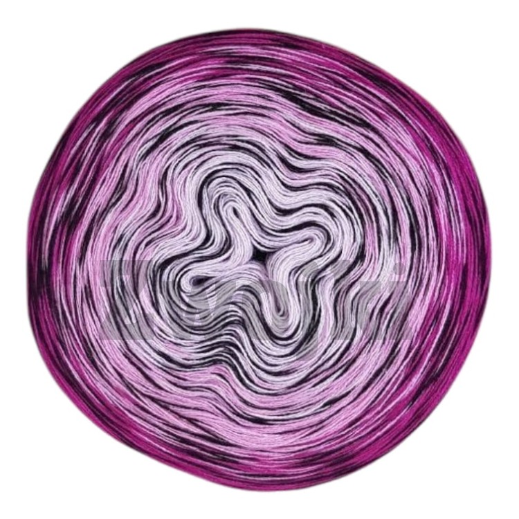 Zwojek Core 010 - Czekoladowo - malinowy sorbet - Core: czekolada, Ombre: jasny róż/róż/gorący róż