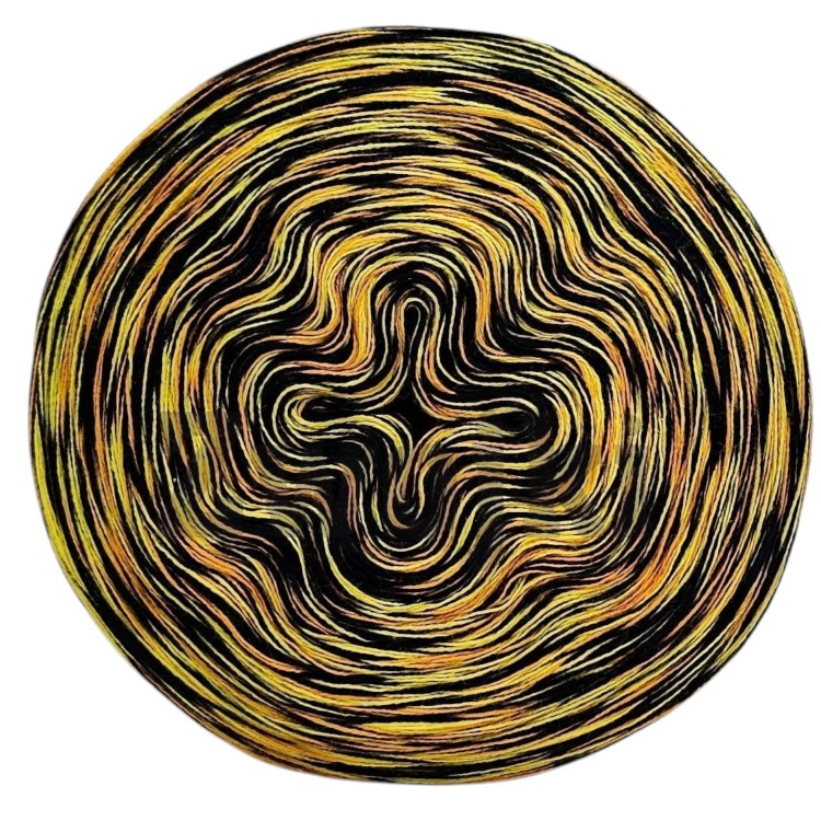 Zwojek Melanż  Mel-F 35 -  pomarańcz/słoneczko/czarny/czarny, 4 nitki