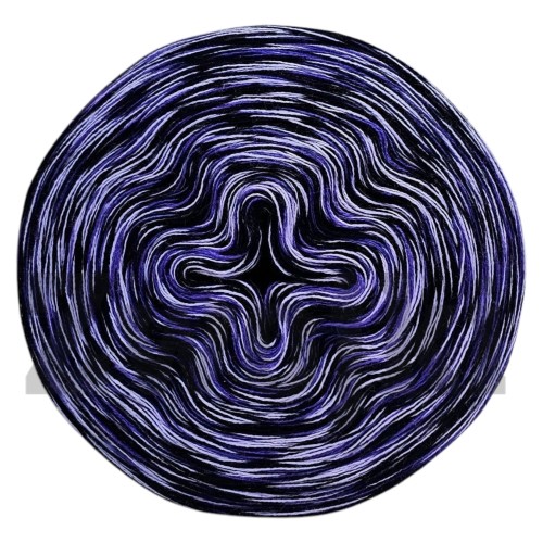 Zwojek Melanż  Mel-F 37 -  fiołek/ultrafiolet/czarny/czarny, 4 nitki