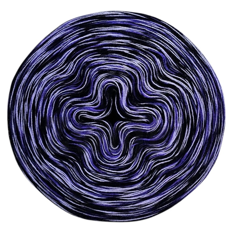 Zwojek Melanż  Mel-F 37 -  fiołek/ultrafiolet/czarny/czarny, 4 nitki