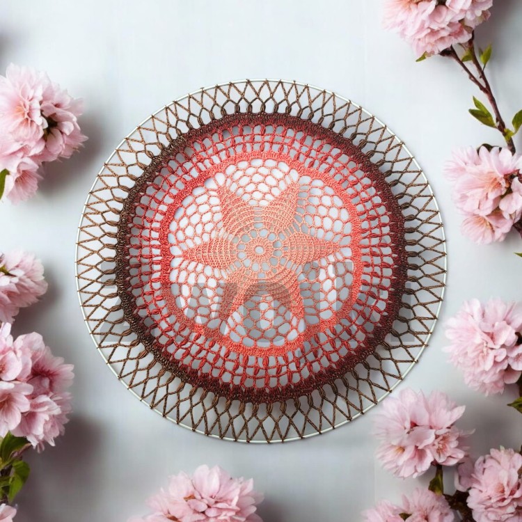 Wzór na mandalę Coffe Bloom