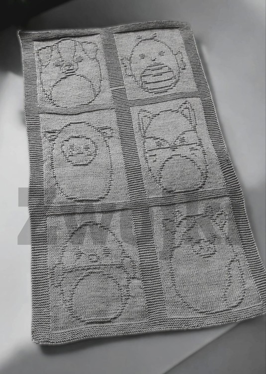 Zwierzogród 6 paneli - kocyk dla maluszka