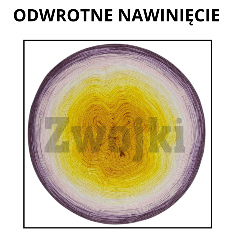 ZWOJEK Less Ba169 Patrino- blady fiolet/ametyst/jasny róż/biały/wanilia/żółty/słoneczko/kurkuma
