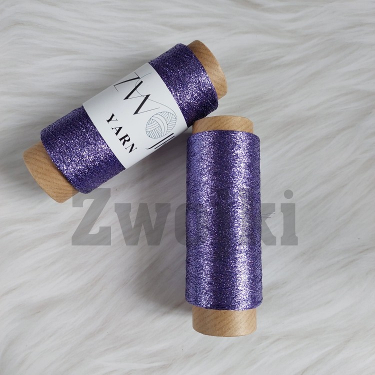 Nić metalizowana LUREX by Zwojki / lilla / szpulka ~ 1000 m