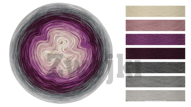 ZWOJEK FL93 - Jant - krem/brudny róż/oleander/wino/melanż średni szary/szary/jasny szary