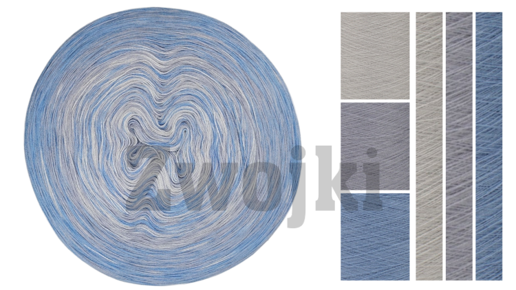 ZWOJEK MelO Six07 -Oblak - jasny szary/stalowy/blady błękit