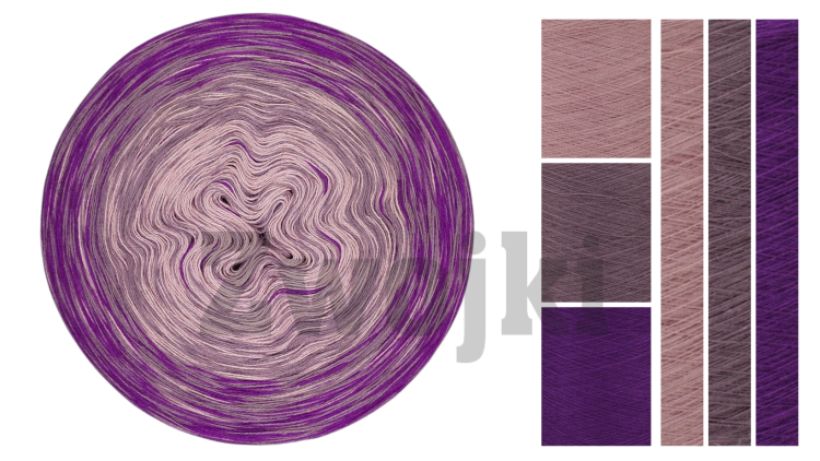 ZWOJEK MelO Six05 -Awan - brudny róż/blady fiolet/winogrono