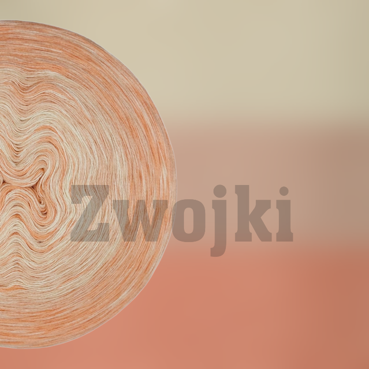 ZWOJEK MelO Six04 -Sprin - krem/łososiowy róż/brzoskwinia