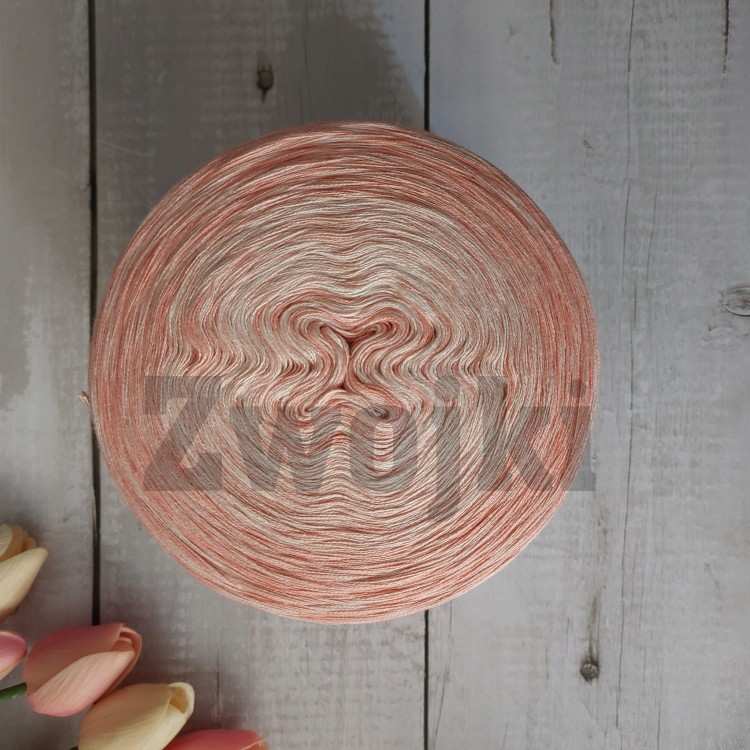 ZWOJEK MelO Six04 -Sprin - krem/łososiowy róż/brzoskwinia