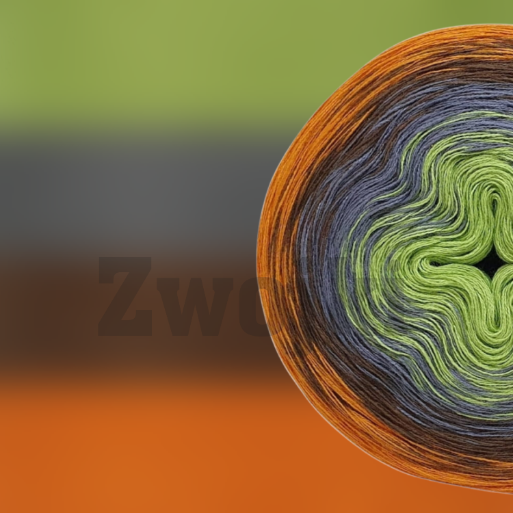 ZWOJEK Less Ba154 - jasna zieleń/średni szary/orzech/pomarańcz