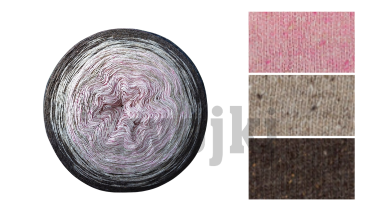 ZWOJEK Tweed Silk - Truskawki w czekoladzie / 1500m