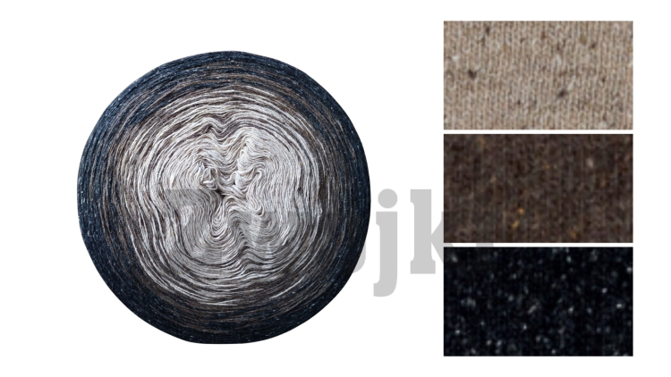 ZWOJEK Tweed Silk - Czarna Trufla/ 1500m