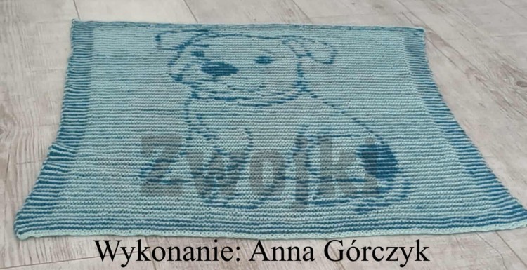 Wzór - Koc Zaczarowane Cztery Łapy - Kocyk dla maluszka