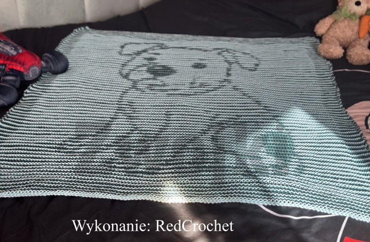 Wzór - Koc Zaczarowane Cztery Łapy - Kocyk dla maluszka
