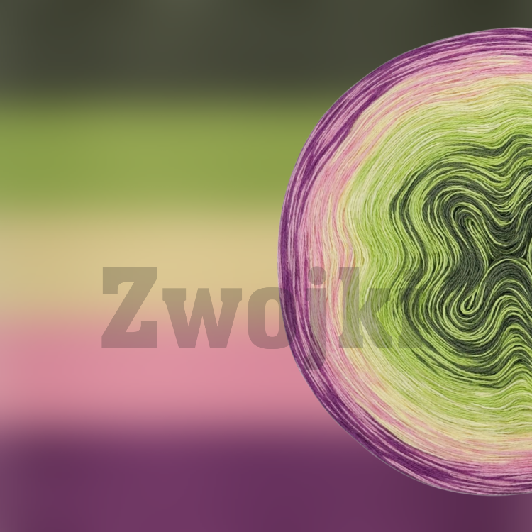 ZWOJEK FL96  - Otono - khaki/jasna zieleń/wanilia/róż/oleander
