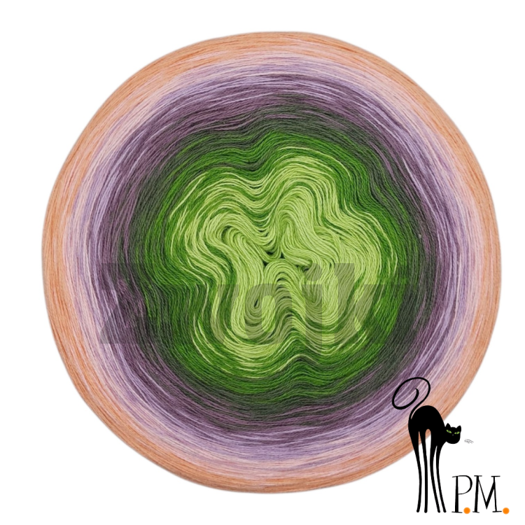 ZWOJEK Less Ba178 - DreamLove by Pomysłowa Manufaktura- jasna zieleń/paproć/khaki/blady fiolet/ametyst/jasna morela/brzoskwinia