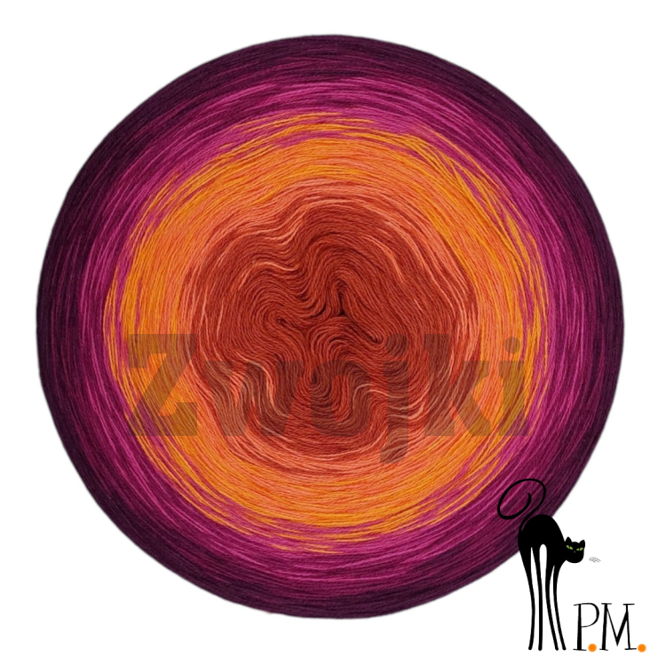 ZWOJEK Less Ba180 - CrazyLove by Pomysłowa Manufaktura - cegła/papaja/mango/piwonia/jeżyna/wino