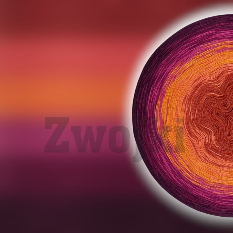 ZWOJEK Less Ba180 - CrazyLove by Pomysłowa Manufaktura - cegła/papaja/mango/piwonia/jeżyna/wino