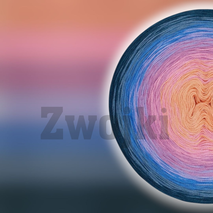 ZWOJEK Less Ba181 - SweetLove by Pomysłowa Manufaktura - brzoskwinia/róż/wrzos/fiołek/jasny niebieski/denim/petrol