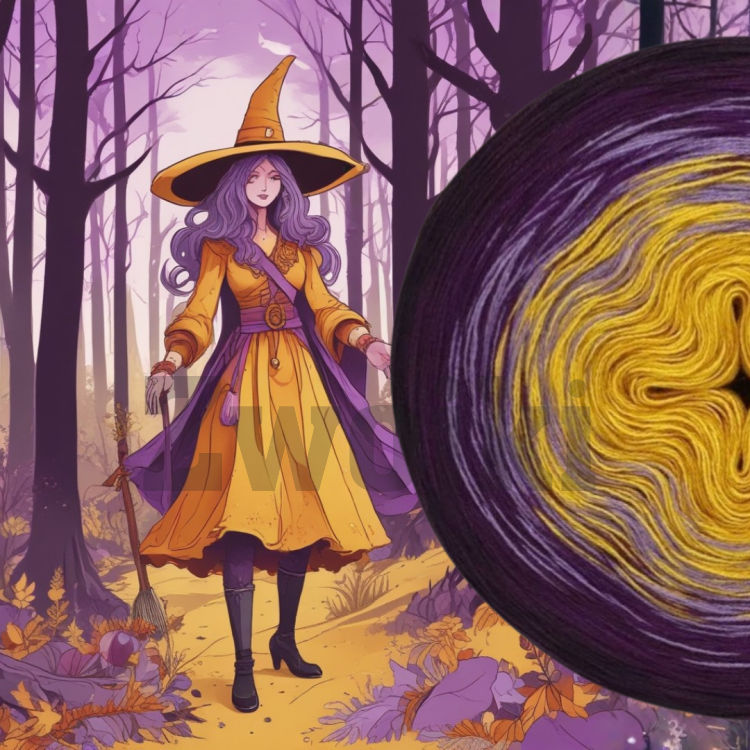 ZWOJEK FL101 - Enchara - musztarda/kurkuma/blady fiolet/wino/bakłążan/czekolada