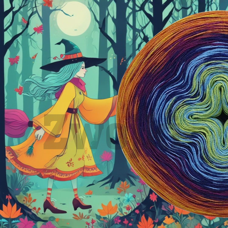 ZWOJEK FL102  - Zarada- jasna zieleń/cyjan/granat/jeżyna/koniak/kurkuma