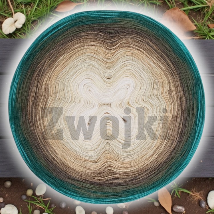 ZWOJEK FL110 - Strażnik Zatoki - biały/krem/jasny beż/ciepły beż/glina/brązowoszary/khaki/ciemny szmaragd/szmaragd, 4 nitki