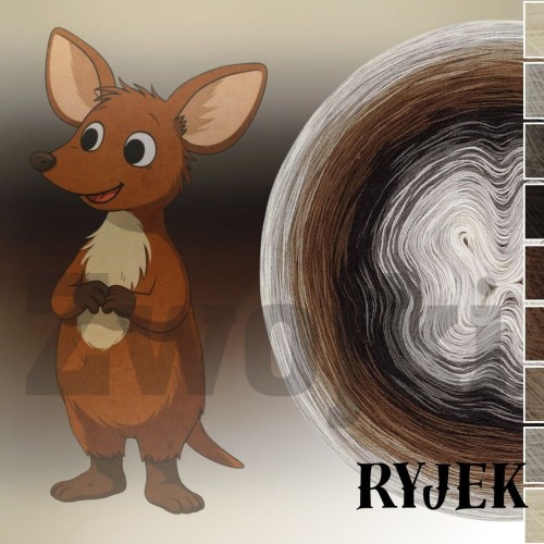 ZWOJEK FL120 - Ryjek - krem/szarobeżowy/brązowoszary/czekolada/brązowy/orzech/glina/szarobeżowy/krem