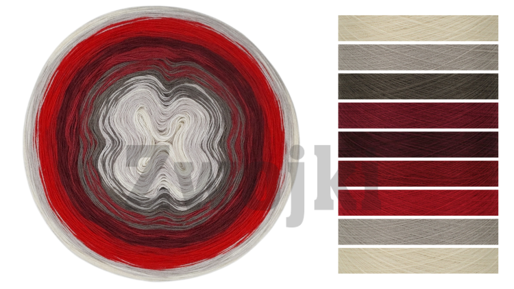 ZWOJEK FL121 - Mała Mi - krem/szarobeżowy/brązowoszary/malaga/morwa/burgund/jasny czerwony/szarobeżowy/krem