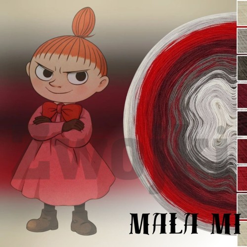 ZWOJEK FL121 - Mała Mi - krem/szarobeżowy/brązowoszary/malaga/morwa/burgund/jasny czerwony/szarobeżowy/krem