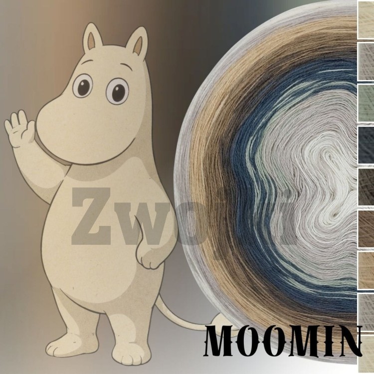 ZWOJEK FL123 - Moomin - krem/szarobeżowy/oliwka/granitowy/brązowoszary/glina/ciepły beż/szarobeżowy/krem
