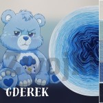 ZWOJEK FL129 - Gderek - granat/jasny niebieski/woda/jasny błękit/biały
