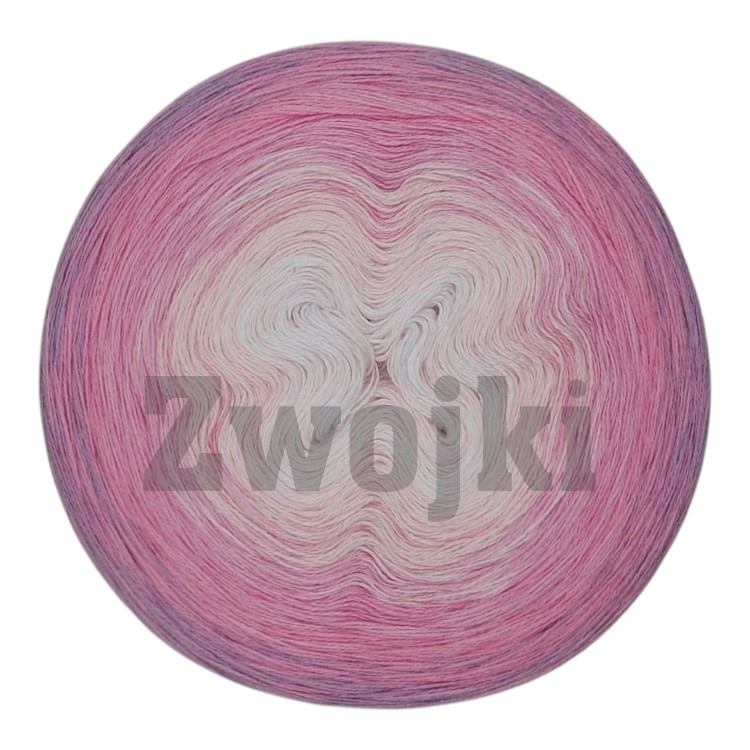 ZWOJEK FL130 - Lotsa - biały/jasny róż/róża/róż/ametyst