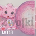 ZWOJEK FL130 - Lotsa - biały/jasny róż/róża/róż/ametyst