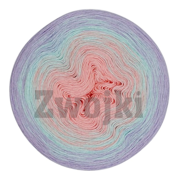 Zwojek  Less BB005 - jasna morela/mięta/lawenda
