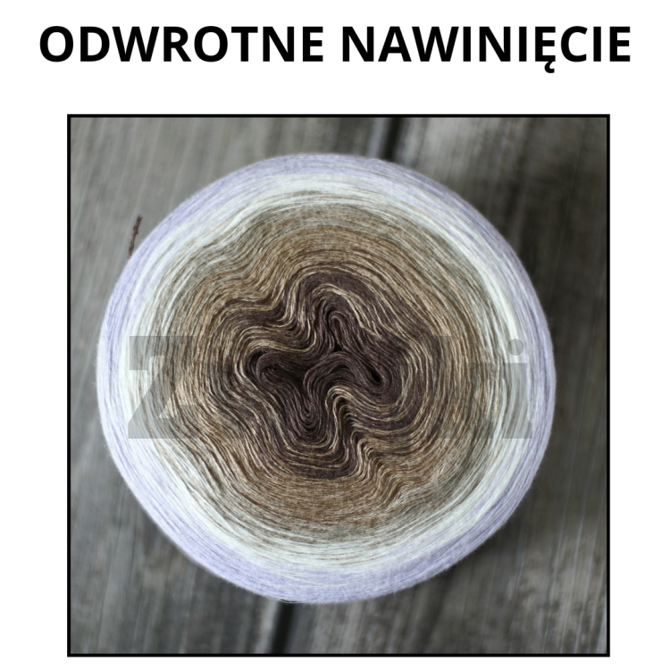 Nawinięcie Odwrotne Zwojek BB 013 - Misi - lawenda/krem/zimny beż/ciemny beż/ciemny brązowy