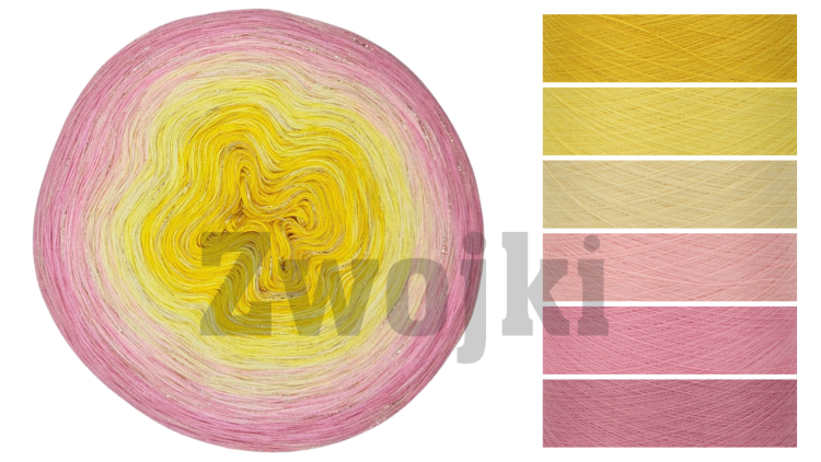 motek ombre DeLux pastelowe przejścia róż zieleń kwiaty