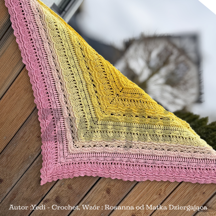 Autor :Yedi - Crochet, Wzór : Rosanna od Matka Dziergająca