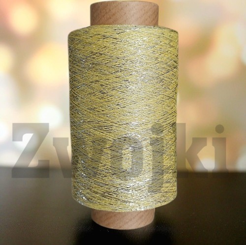 Sparkle- Wiskoza metalizowana by Zwojki/ Honey Lemon/ szpulka ~ 1000 m