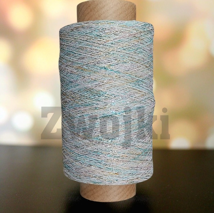 Sparkle- Wiskoza metalizowana by Zwojki/ Rainbow Unicorn/ szpulka ~ 1000 m