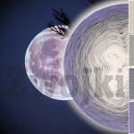 ZWOJEK Less Ba115  - Full Moon by Zaplątane Linki  - kreda/jasny szary/stalowy/fiołek 