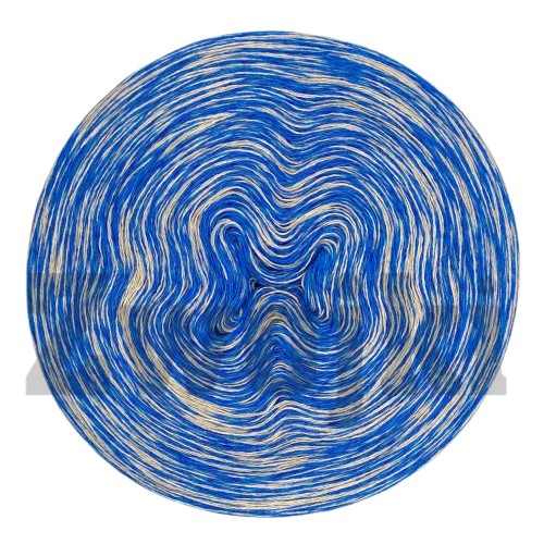 Zwojek Mel Bamboo 02 - zimny beż x 2/ciemny niebieski mel. x 2, 4 nitki